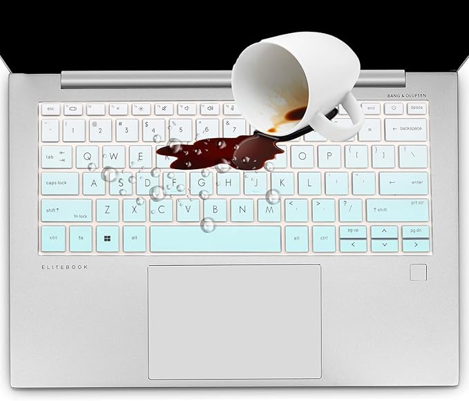 Keyboard Cover for HP EliteBook 830 835 840 845 1040 G9 G10 13.3 14 inch Laptop Accessories Keyboard Protective Skin (Not fit 840 845 1040 G8 G7 G6 G5 G4 G3)-OmbreMint