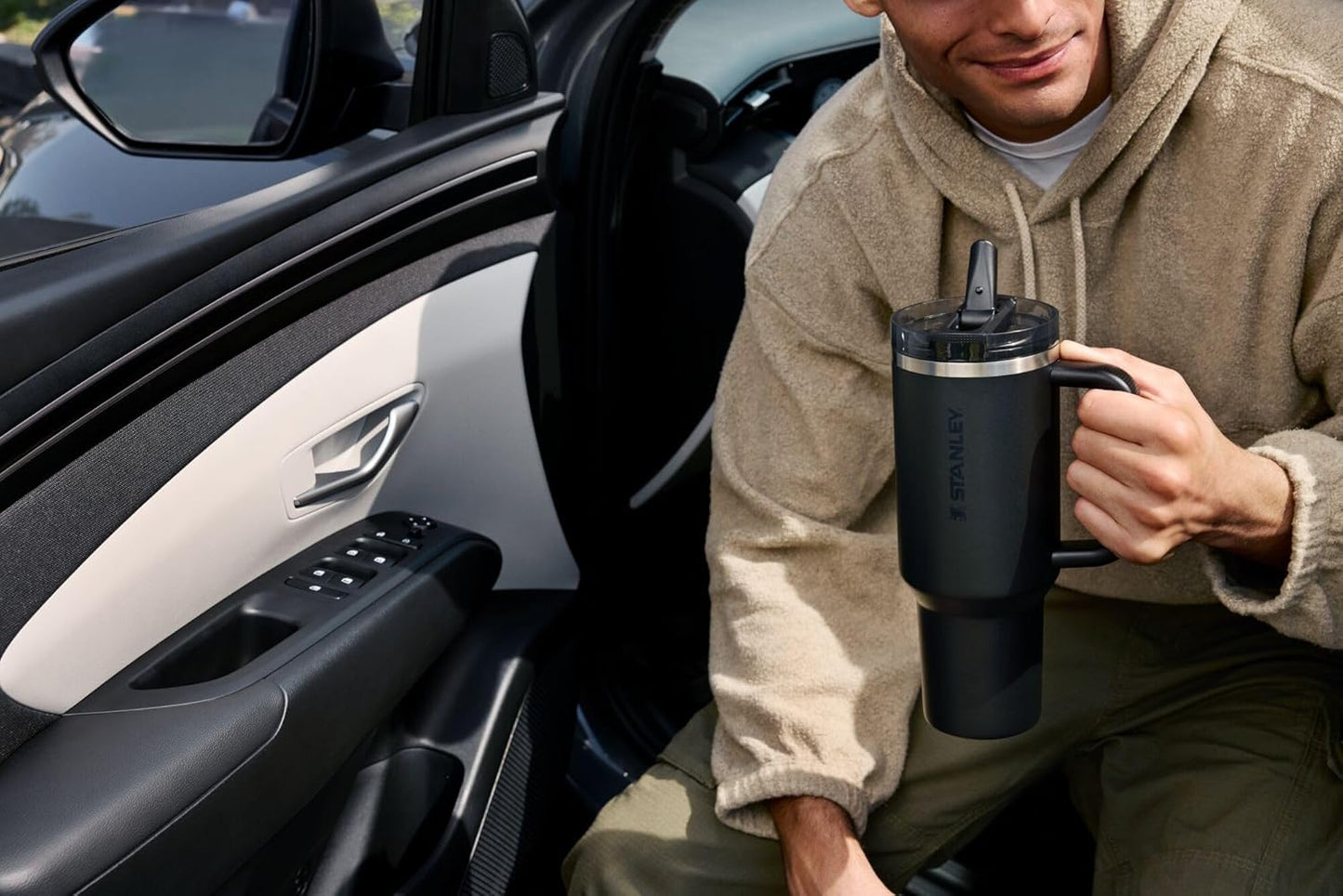 STANLEY Quencher ProTour 14 oz Tumbler - Leakproof Lid, Built-In Straw & Handle | Insulated Stainless Steel | BPA-Free | Peach Rose