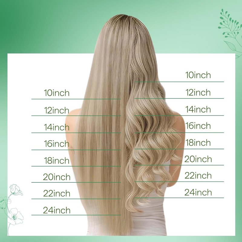 Blonde Tape-In Hair Extensions - 16 Inch Human Hair, Ash Brown & Platinum Blonde | 50g, 20pcs, Style Daily #8P60