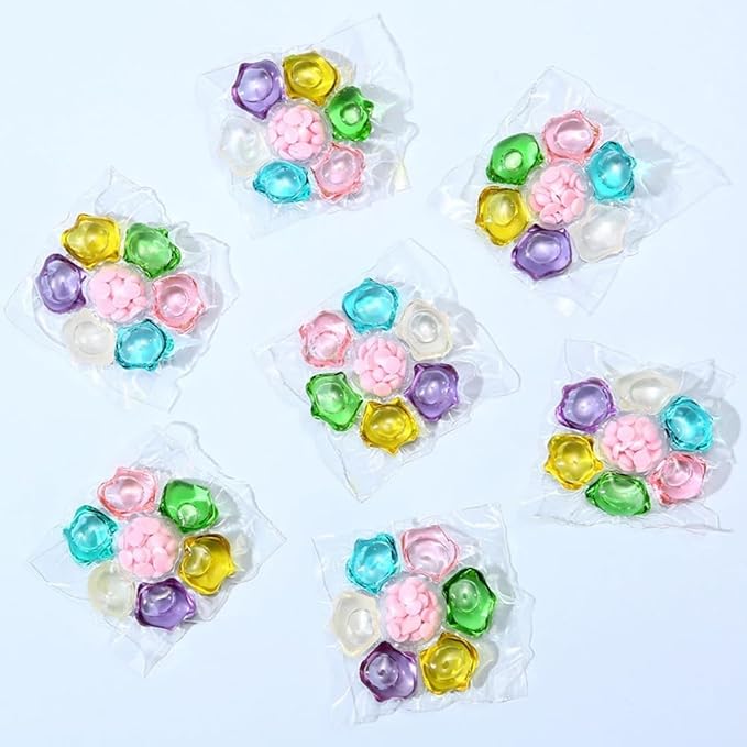 100PCS Magic Laundry Beads, 9x More Concentrated, Weeks of Freshness, Deep Cleaning Laundry Detergent Capsules, Easy Dissolve Washing Pods for All Fabrics and Colors Clothes (50)