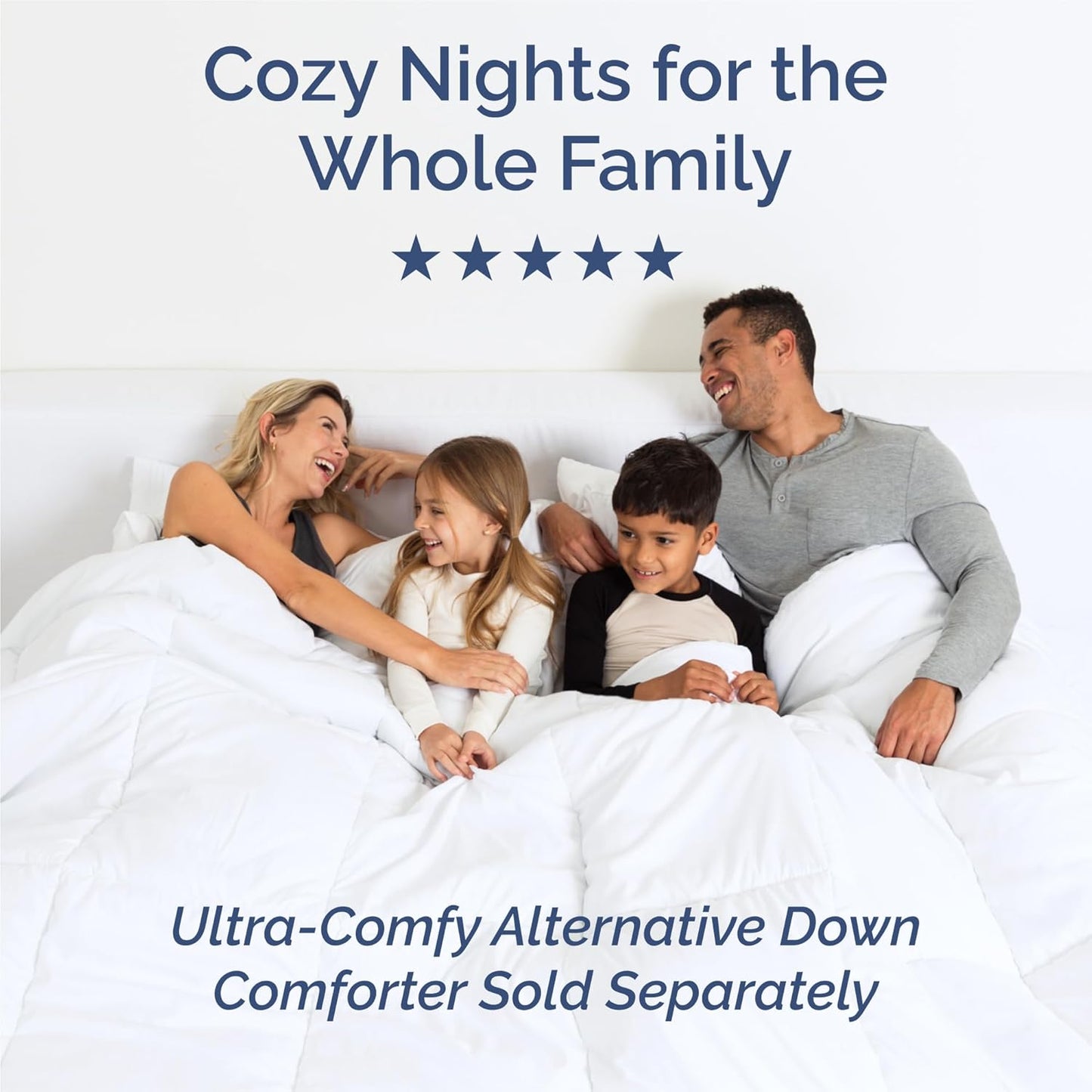 Royal Blue Split King Size 5-Piece Sheet Set | Comfy, Breathable & Cooling Hotel Luxury Bedding