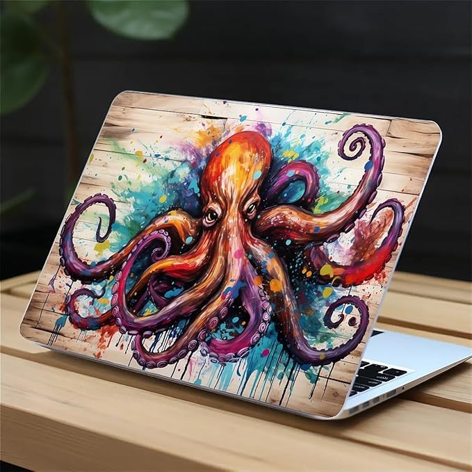COTAIL Compatible with MacBook Air 13.3 13.6 Inch Case 2022 2021 2020 2019 Plastic Hard Shell Case Cover,13.3 Pro(A1706/A1708/A1989/A2159/A2289/A2338), Octopus