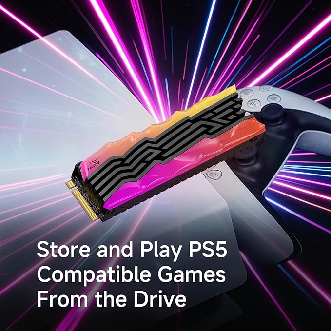 fanxiang S790R 2TB NVMe M.2 SSD PCIe 4.0 x4, Internal Solid State Drive with RGB Heatsink, Up to 7450MB/s, 3D NAND TLC, PS5 Compatible, Ideal for Gaming, Creators & Professionals