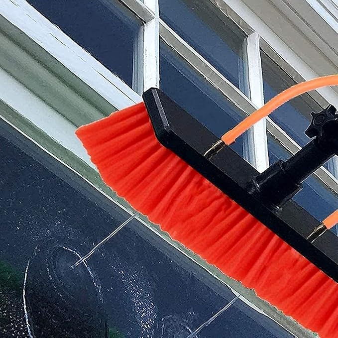 Photovoltaic Panel Cleaning 3.6-11M Water Fed Telescopic Brush Window Clean Extendable Cleaner Conservatory Roof Cleaning Tools Photovoltaic and Solar Panels Cleaner Kit,36ft/11m