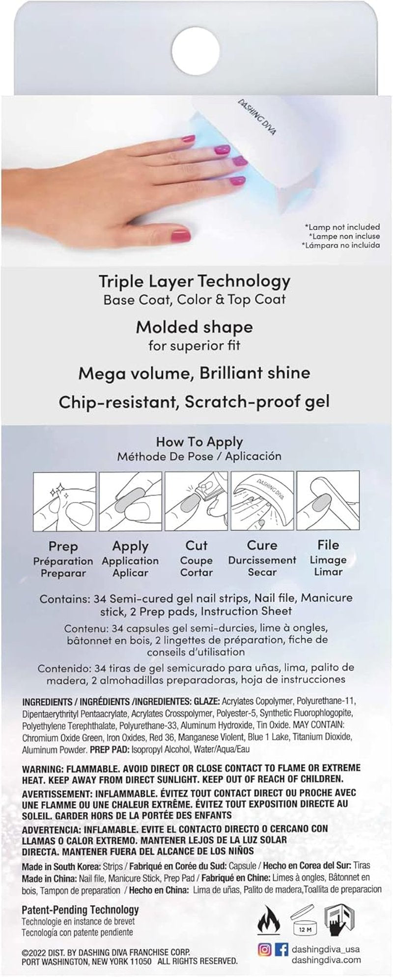 Dashing Diva Glaze Nail Strips - Victorian Plaid Gel Wraps | Long-Lasting, Chip Resistant | 34 Salon Quality Strips, Prep Pad & File