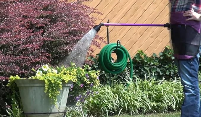 Dramm Touch-N-Flow Rain Wand â 16â Long, Blue â Full Watering Flow with Trigger-Style Shut-Off Valve & Lock â High-Flow, Gentle Spray for Gardens, Hanging Baskets & Flowerbeds