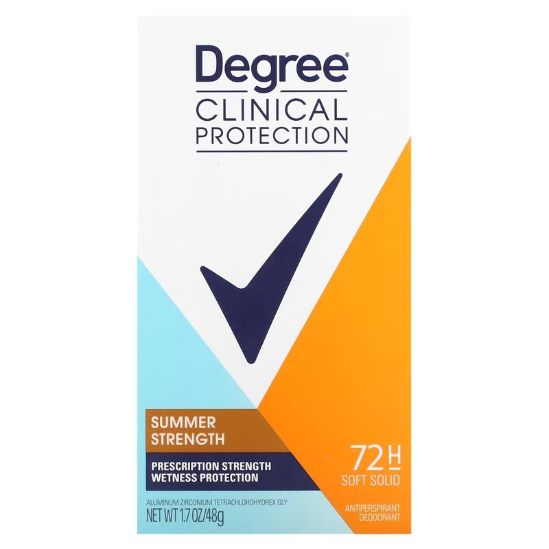 Degree Deodorant for Women, Clinical Protection Summer Rose 4-Pack â Prescription Strength 96H Antiperspirant, Soft Solid, 1.6 Oz Ea