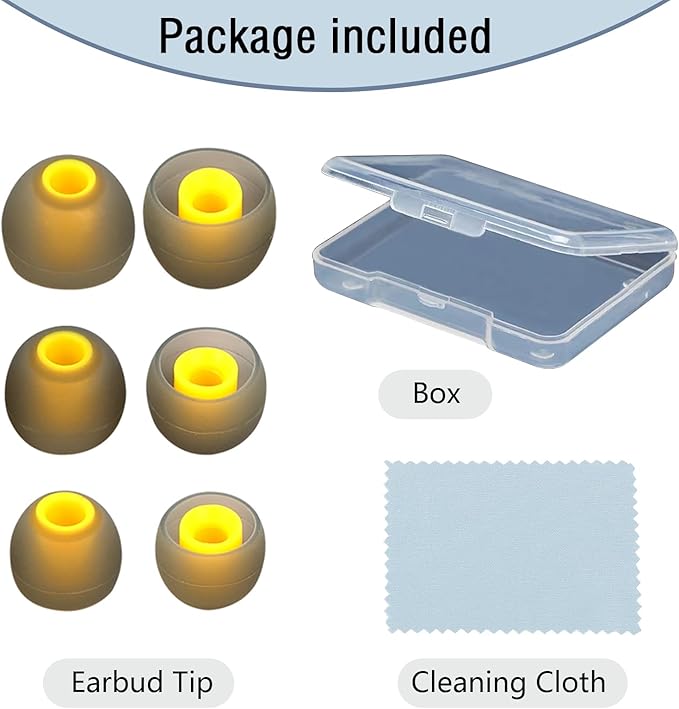 MMYQXI Earbud Replacement Tips Silicone Earbud Tips Earbud Covers Fit for in-Ear Headphones (Inner Hole 3.8mm -5.1mm) Earbud Rubber Tips Eartips 9 Pairs S/M/L