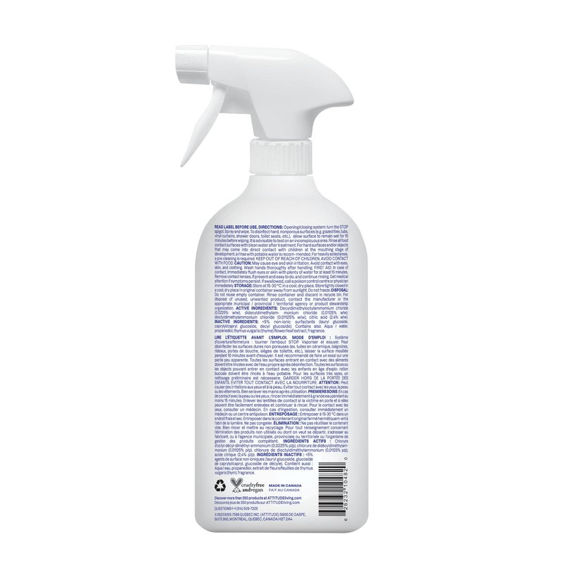 ATTITUDE Fruit & Vegetable Wash, Unscented Food-Safe Produce Wash to Remove Dirt, Wax & Residue, Vegan Plant-Based Produce Cleaner, 27.1 Fl Oz