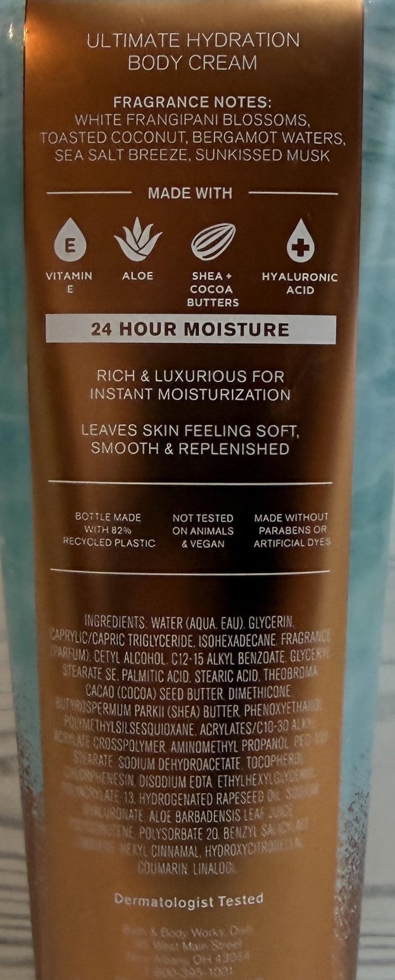 Bath & Body Works Women's At the Beach Ultimate Hydration Body Cream 8 Ounces Pack of 2