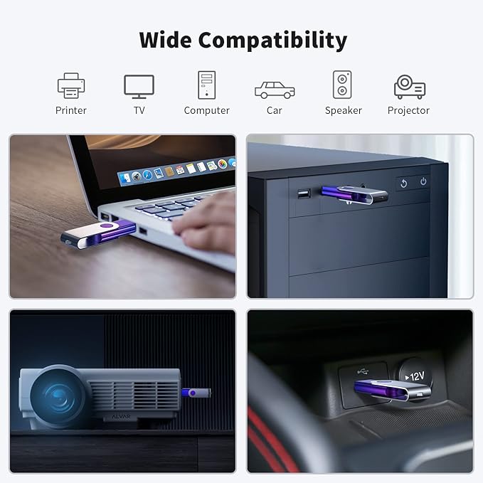 ABLAZE 32GB Flash Drive 2 Pack, USB 2.0 Memory Stick with Lanyards Swivel Thumb Drives Bulk 32GB Pendrive U Disk for Data Storage