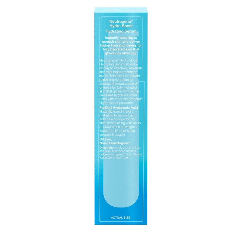 Neutrogena Hydro Boost Hyaluronic Acid Serum - Fast-Absorbing Daily Moisturizer for Hydrated Skin | 1 fl. oz