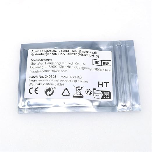 HangTon Ethernet Cable for Basler Cognex Keyence Datalogic Microscan Sick Machine Vision Sensor Network Industrial Switch, M12 8-Pin X-Coded to RJ45, CAT7 High-Speed, 40m