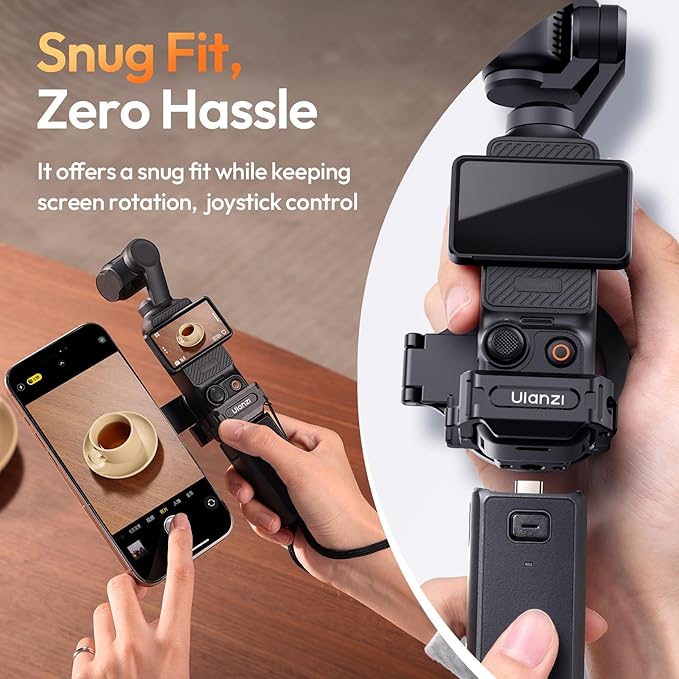 ULANZI PM01 Magnetic Mount Stand Compatible with DJI OSMO Pocket 3/Pocket 4, Aluminium Expansion Camera Holder with Cold Shoe and 1/4'' Mount,181/270/360° Adjustment Magnetic Adapter Xtra Accessories
