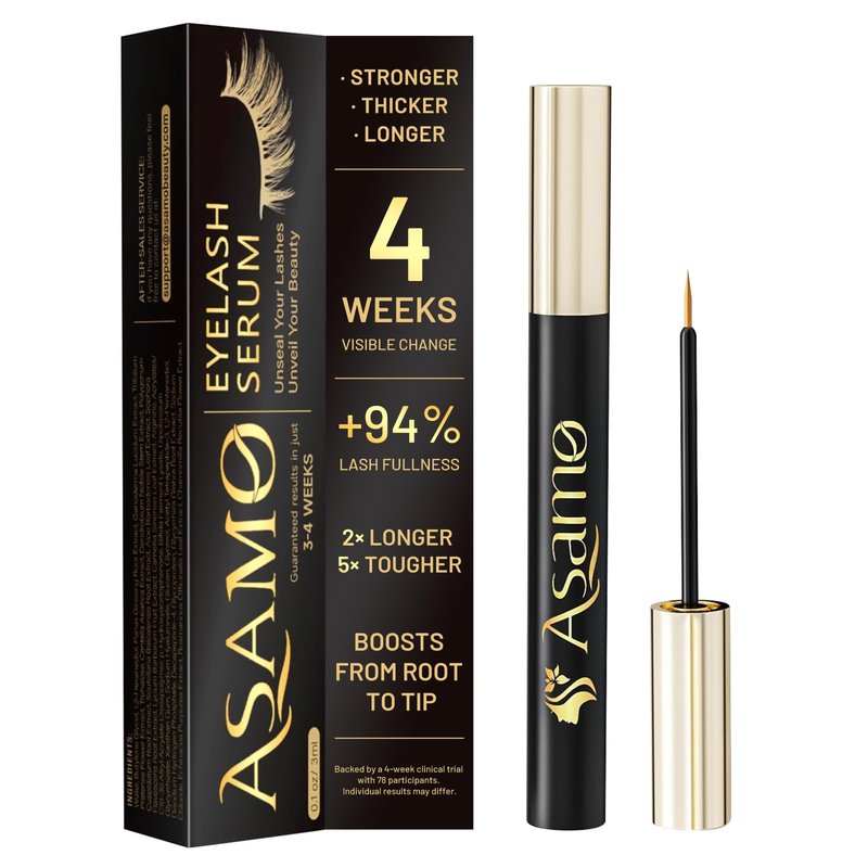 Eyelash Growth Serum â 15 Plant Extracts for Longer, Denser & Robust Lashes,Boosts Natural Lash Development,eyelash serum,Enhance Natural Beauty, Hypoallergenic Oil Free,lash growth serumï¼Bright Goldï¼
