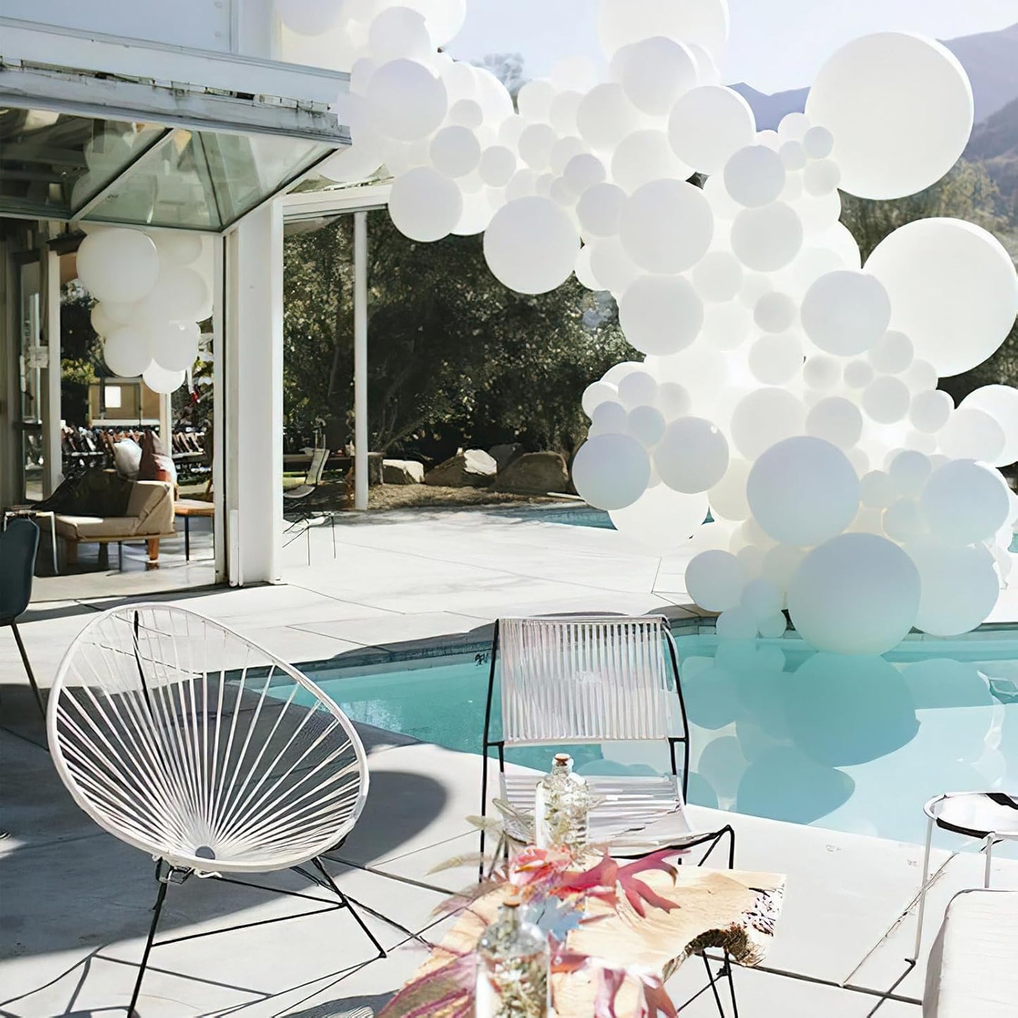 PartyWoo White & Red Balloons - 100 Pack for Festive Celebrations | Perfect for Parties & Events