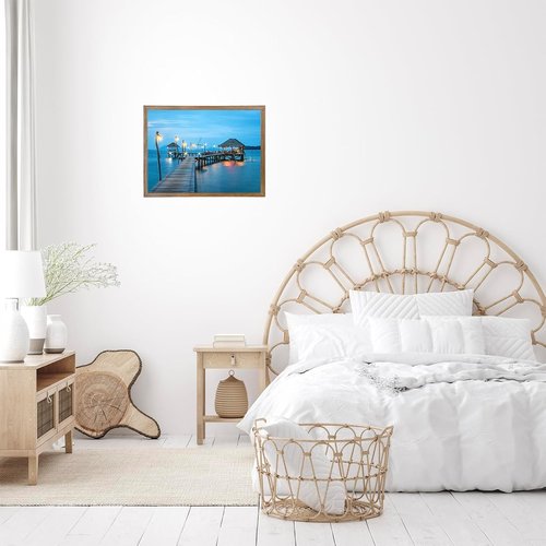 JCJMY 13x15 Rustic Brown Picture Frame - Versatile Wall Mounting for Horizontal or Vertical Display