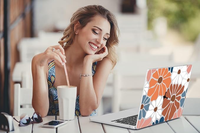 CISSOOK Compatible with MacBook Air 13.6 inch Case M5 M4 M3 M2, Plastic Hard Shell Case Keyboard Cover Screen Protector for MacBook Air 13 2026-2022 Model A3449 A3240 A3113 A2681, Vintage Flowers