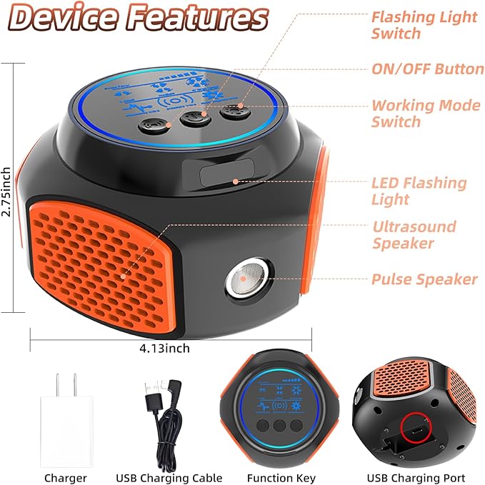 2026 360°Ultrasonic Mouse Repellent Plug in Indoor Pest Control for Rodent Mice Rat Squirrel Bat Roach Spider Ant Bug,Electronic Repellent Device Mouse Traps for Basement House Kitchen Garage(2pack)