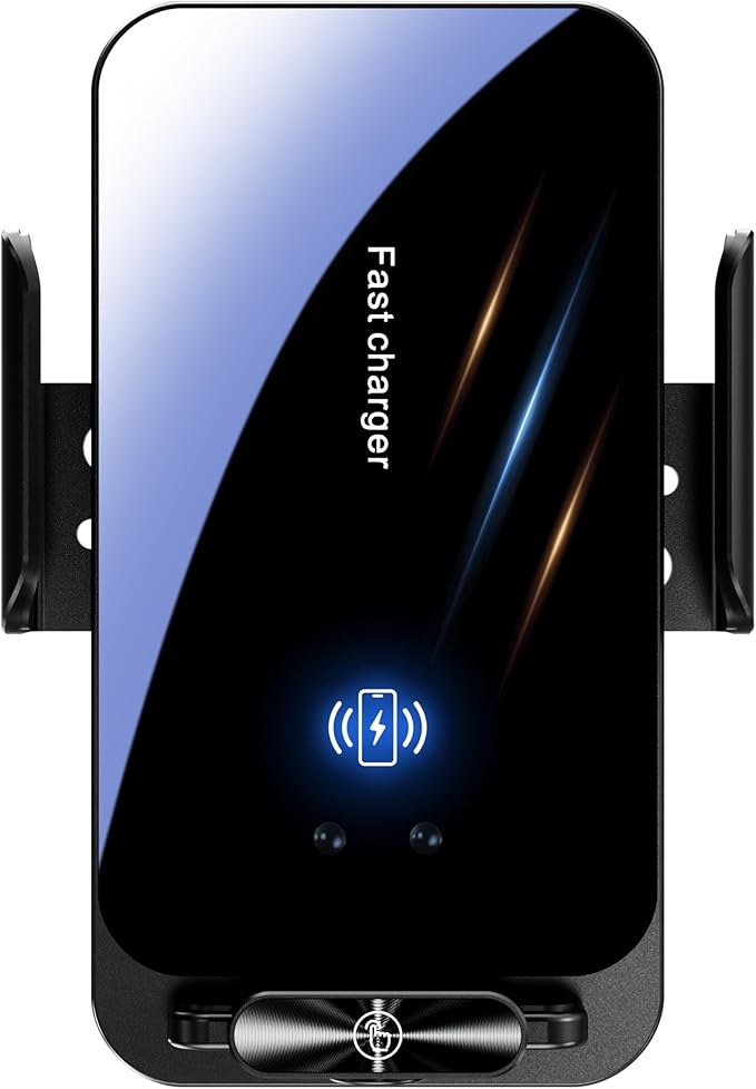 HOLIKLJY Magnetic Phone Holder Car Wireless Charger, 66W Fast Charging Phone Mount 360 Adjustable Rotatable Auto-Clamping Car Vent for Mount - Dashboard Phone Holder for iPhone/Android/Samsung (Black)