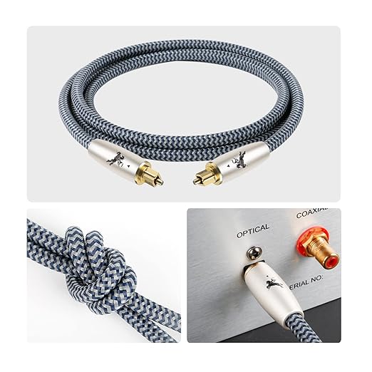 Impeto Premium Fiber Optic Audio Cable 4.9ft (1.5m) | Toslink S/PDIF | 24K Gold-Plated | Glass Core | for Soundbars, TVs, PS5, Xbox