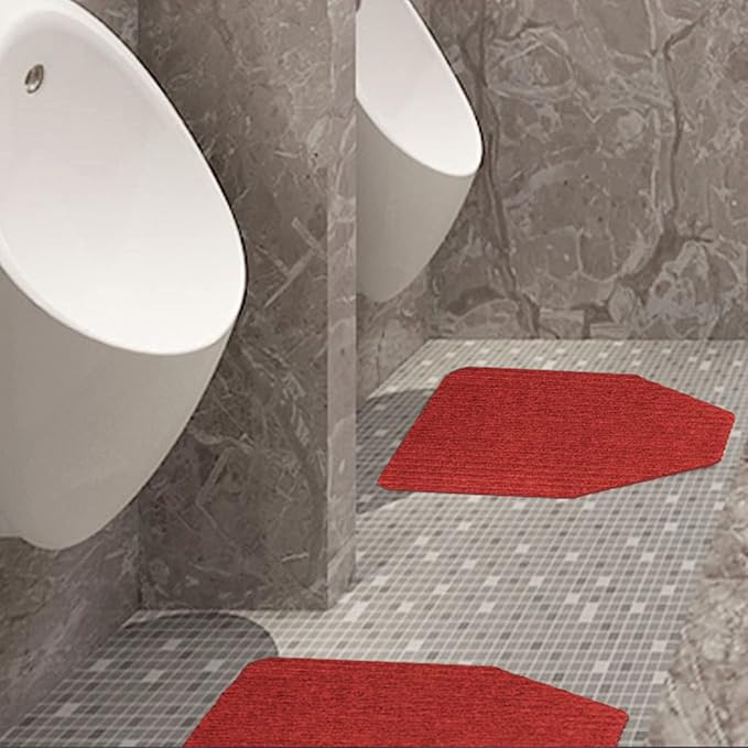 Restroom Non-Slip Urinal Floor Mats, Water Absorption Urinal Mat Bathroom Urinal Floor Pads, Reusable/Washable Toilet Floor Mat, Commercial and Residential Floor Protection Urinal Pee Pad