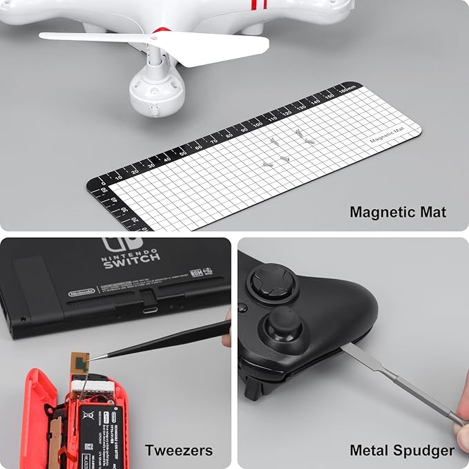 STREBITO Mini Electric Screwdriver Set, 70 in 1 Small Electric Screwdriver - 64 S2 Preicison Bits, 5 Torque Settings, 4 LED Lights, Mini Power Screwdriver Repair Tool Kit for PC Electronic (Standard)