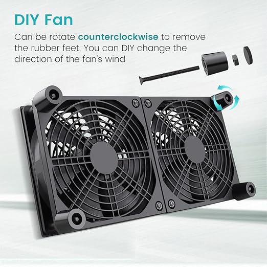 Wathai 240mm Router Cooling Fan for Computer Cooler Small Box 5V USB