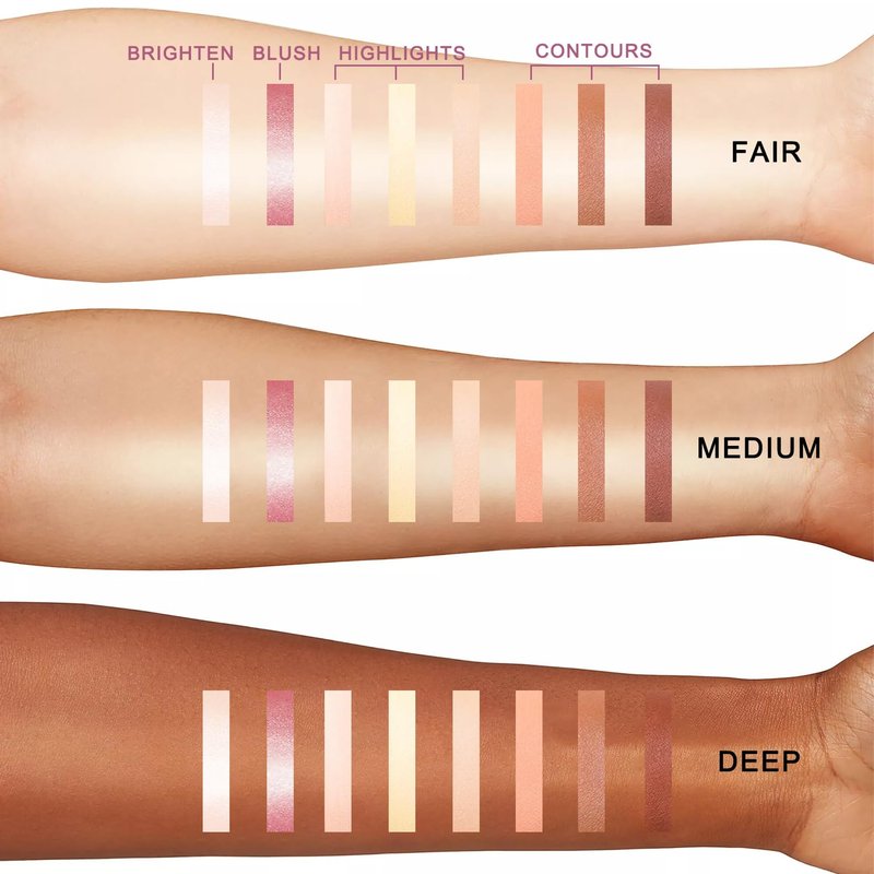 Cream Contour Palette - 8 Colors Vegan Highlighting Makeup Kit | Hypoallergenic & Cruelty-Free