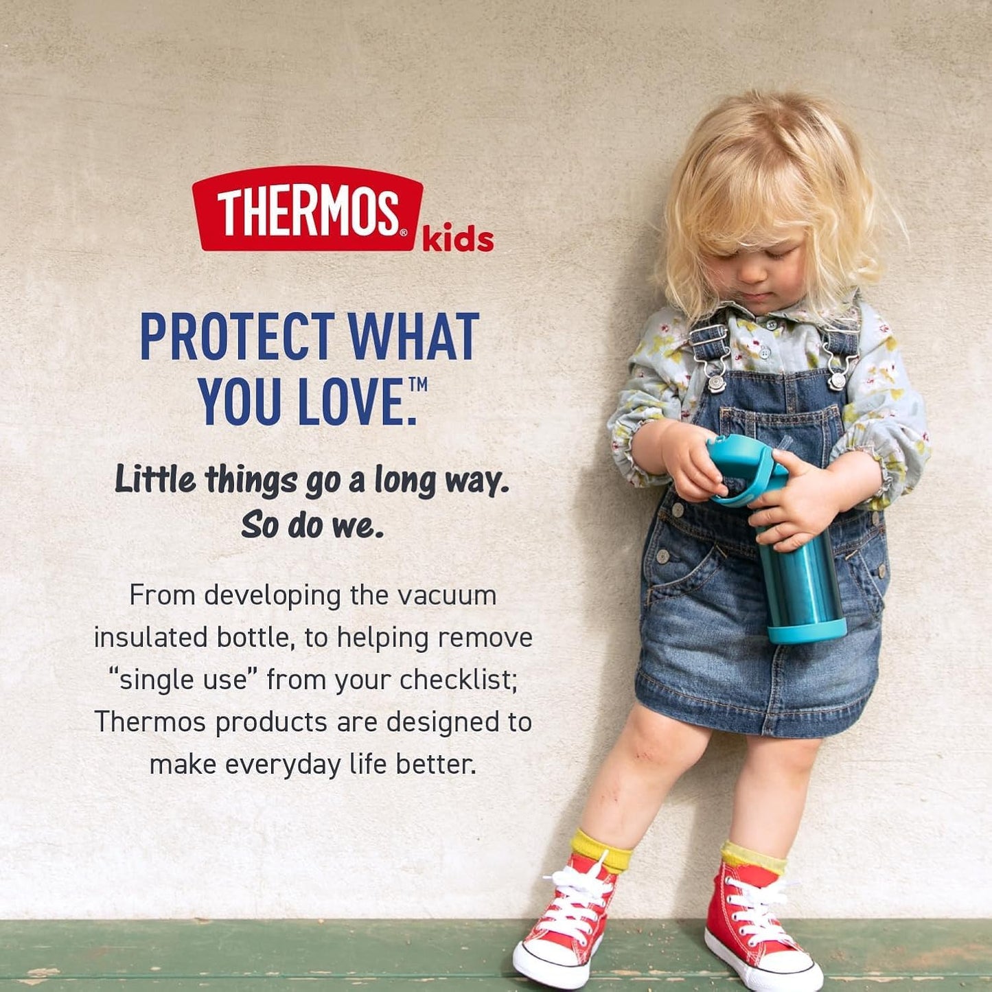 THERMOS FUNTAINER Water Bottle - 12 Ounce Kids Stainless Steel Vacuum Insulated | Paw Patrol Blue