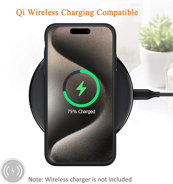 ZUEUS Battery Case for iPhone 15 Pro, 10000mAh Rechargeable Portable Charging Case with Wireless Charging, Compatible for iPhone 15 Pro (6.1 inch) with CarPlay, Extend Battery Pack Charger (Black)