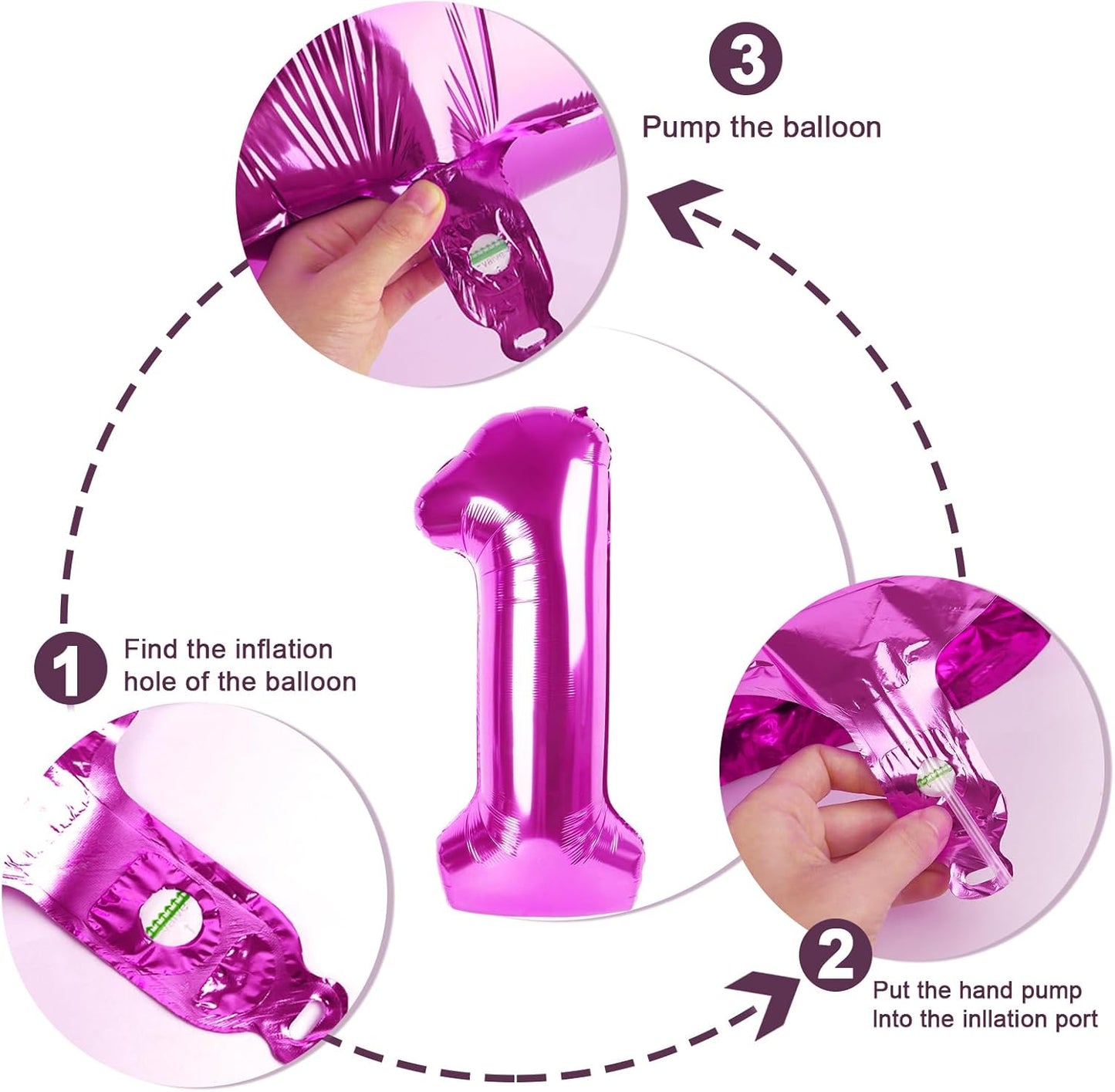 Regine Switzerland 40-Inch Rose Purple Number 9 Balloon - Perfect for Birthday, Engagement, and Graduation Celebrations