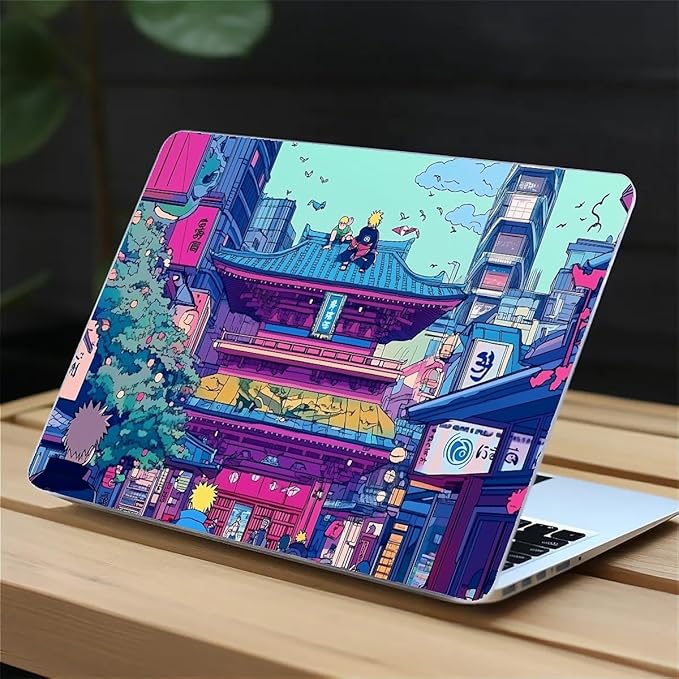 COTAIL Compatible with MacBook Air 13.3 13.6 Inch Case 2022 2021 2020 2019 Plastic Hard Shell Case Cover,13.6 Air (A2681) M2 2022, Traditional Japanese Architecture