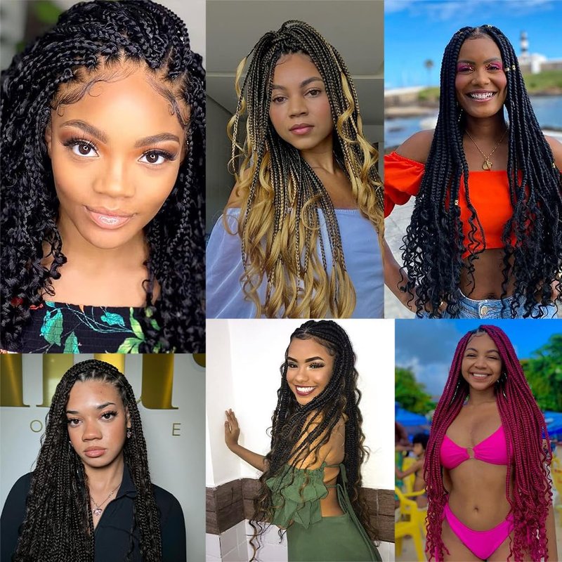 "Human Braiding Hair, 2 Bundle 100g 16 Inch Boho Braids Human Hair 12A Deep Wave Bulk Brazilian Virgin No Weft Wavy Hair Extension for Boho Knotless Balayage Brown to Blonde"