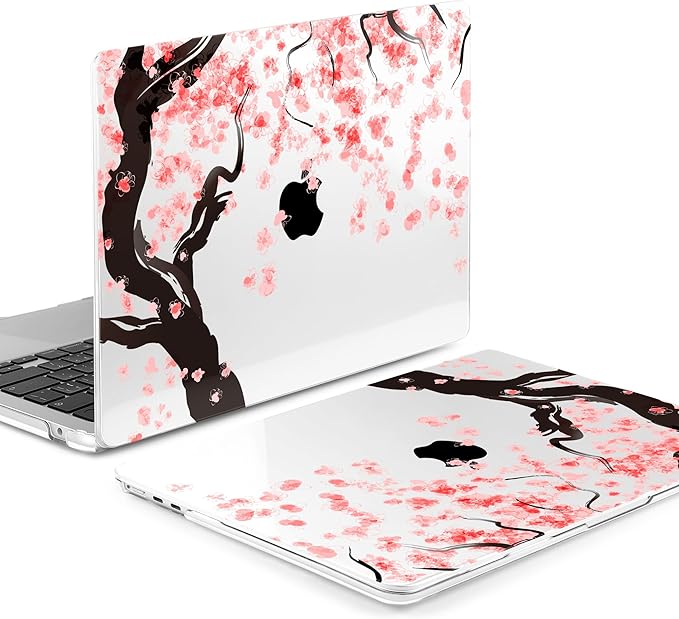 Batianda Premium Case for New MacBook Air 15 inch with M5 M4 M3 M2 Chip 2026 2025 2024 2023 Release, Designed Ultra-Slim Hardshell & Keyboard Cover & Screen Protector 4-in-1 Bundle, Cherry Blossoms