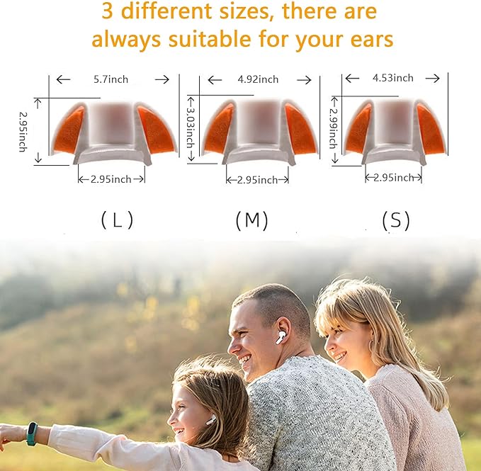 KASOTT Upgraded Memory Foam&Silicone Hybrid Ear Tips for AirPods Pro 1st & 2nd Gen,Ultra-Comfort,Anti-Slip Eartips,Perfect Noise Reduction,Fit in The Charging Case,3 Pairs(Orange, Small)
