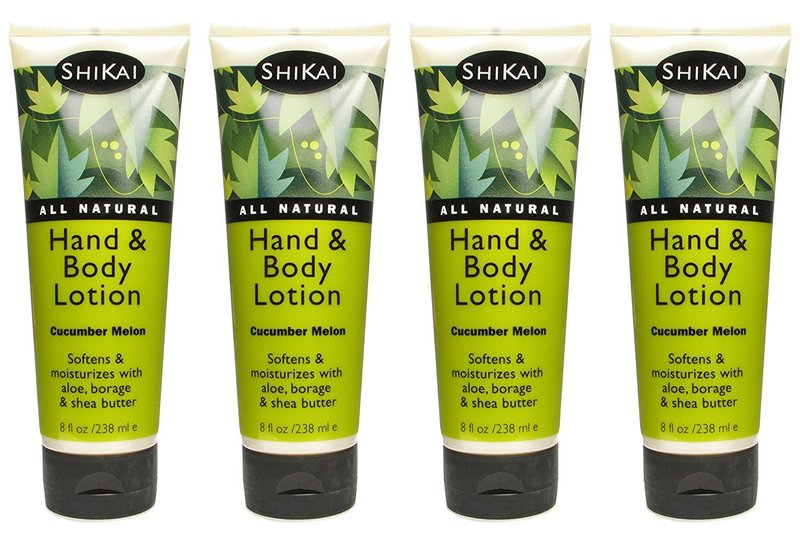 ShiKai Cucumber Melon Hand & Body Lotion (8oz, Pack of 4) | Daily Moisturizing Skincare for Dry and Cracked Hands | With Aloe Vera & Vitamin E