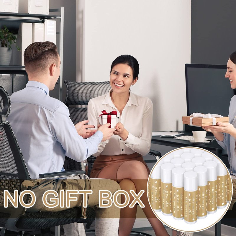 Demissle 72 Pcs Appreciation Gifts Bulk Inspirational Lip Balm Thank You Lip Balm for Father Day Teacher Graduation End of The Year Leaving Farewell Coworkers Worker Team Employee Gift Party Favors