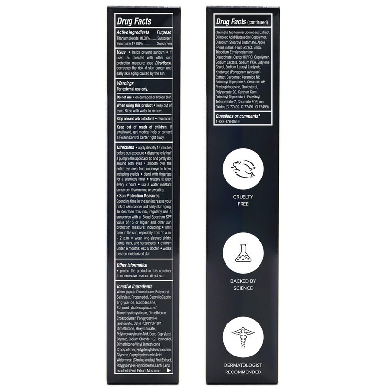 DRMTLGY Makeup Minimalist Duo SPF Bundle - Luminous Eye Corrector SPF 41 & Anti-Aging Tinted Moisturizer SPF 46 | Fair