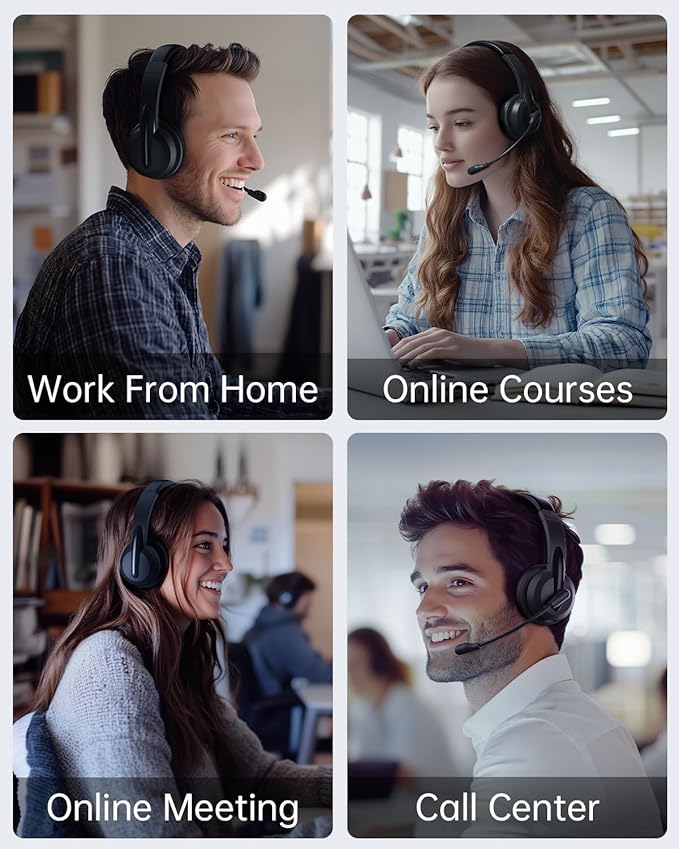 Masajoy Wireless Headphones with Microphone