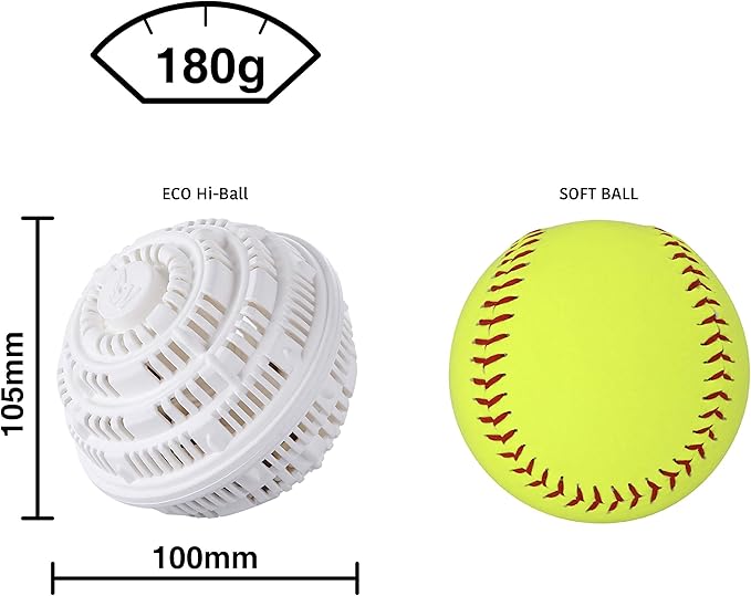Premium Detergent-Free Washing Machine Balls by Eco Hi-Ball â Save on Laundry Detergent â Naturally Washes Clothes Amazingly with Infrared Ceramic Beads â Safe & Reusable for 1000 Washes | 2-Pack