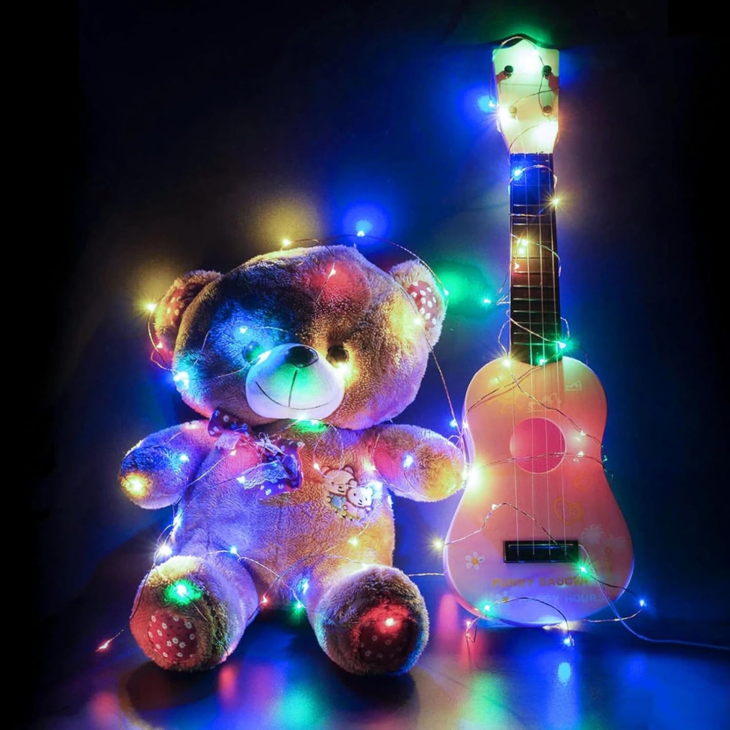 Skiennix 12 Pack Fairy Lights - 7Ft 20 LED Twinkle String Lights | Waterproof & Battery Operated for Parties, Weddings, and Holidays - Rainbow & Blue