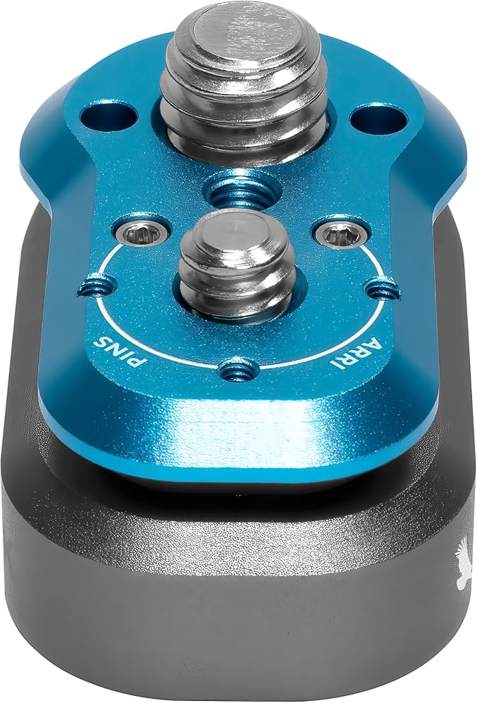 KONDOR BLUE | Mini Lock Quick Release Plate System | NATO Rail, ARRI-Style Anti-Twist, 1/4-20 & 3/8-16 Mounts, Zero Play Locking for Monitors, Arms, Accessories | Blue