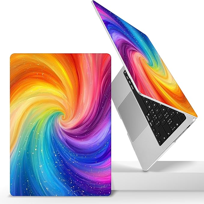 Lepeoac Case for MacBook Pro 16 inch Case 2026-2021 | M5 A3429 A3428 M4 M3 M2 M1 Pro/Max | Protective Hard Shell Laptop Cover with Screen Protector & Keyboard Cover | Swirling Rainbow