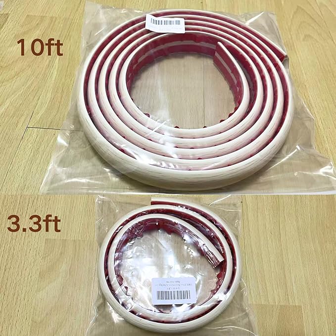 BEIEBIJOB Self Adhesive Floor Cord Cover, Cable Protector, 10ft, White