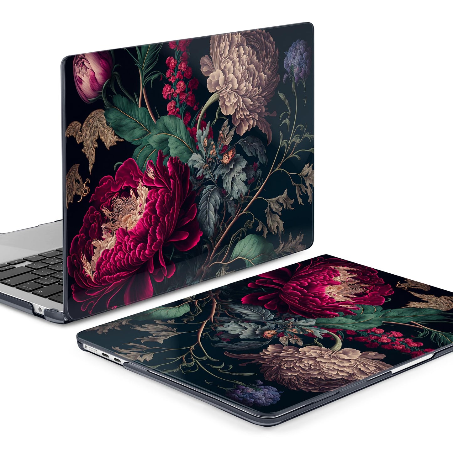 Batianda Premium Case for New MacBook Air 15 inch with M5 M4 M3 M2 Chip 2026 2025 2024 2023 Release, Designed Ultra-Slim Hardshell & Keyboard Cover & Screen Protector 4-in-1 Bundle, Vintage Flower
