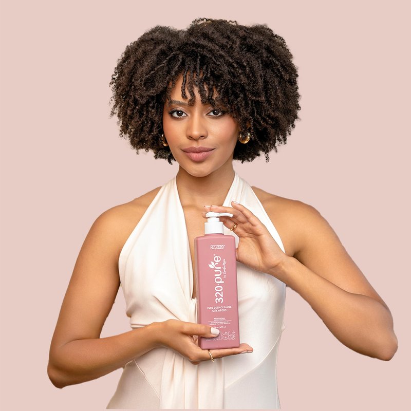 Pure Deep Cleanse Clarifying Shampoo for Build Up 16oz, Oily Hair Cleaner for Soft & Hard Water, Made with Natural Ingredients, Detox Shampoo That Thickens & Nourishes Straight & Curly Hair 320Pure