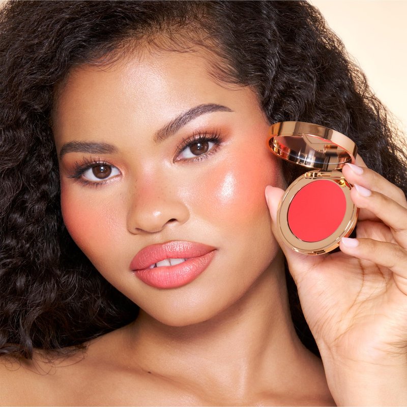 Charlotte Tilbury Beautiful Skin Blush for Cheeks & Lips - Multi-Use Cream Makeup for a Dewy, Sun-Kissed Glow - Infused with Moisturizing Vitamin E - Sun-Blushed Glow