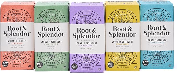 Root & Splendor Ultra Concentrated All Natural Laundry Detergent Liquid - Plant Based, Enzymatic Laundry Soap, Swell Scent, 3 Liter, 200 Loads