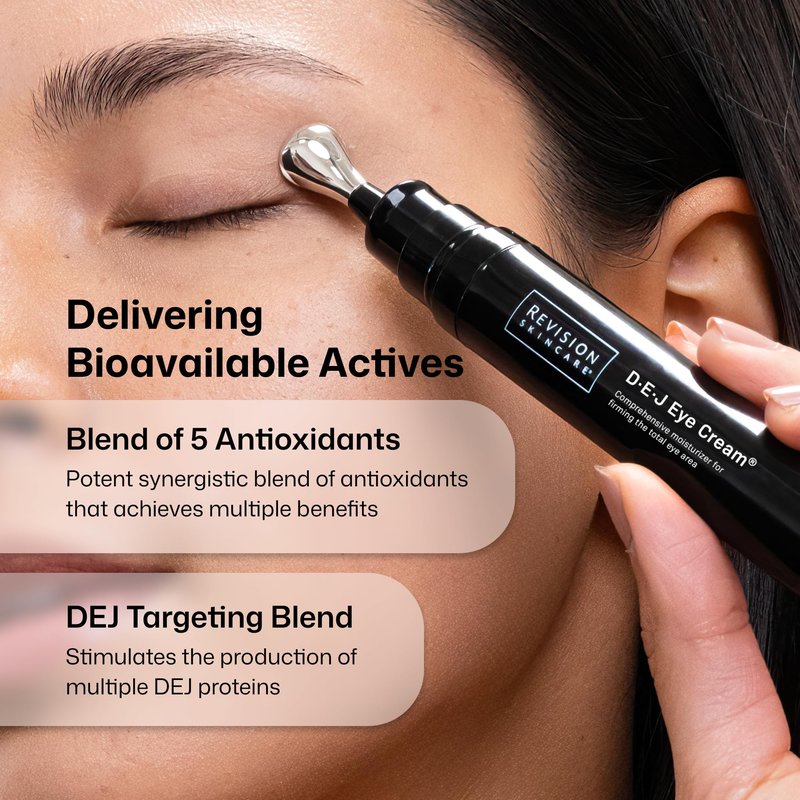Revision Skincare D·E·J Eye Cream®, Clinically Proven to Reduce Under-Eye Fine Lines and Wrinkles with Peptides and Hyaluronic Acid for a Firmer, Smoother Eye Area, 0.5 fl oz